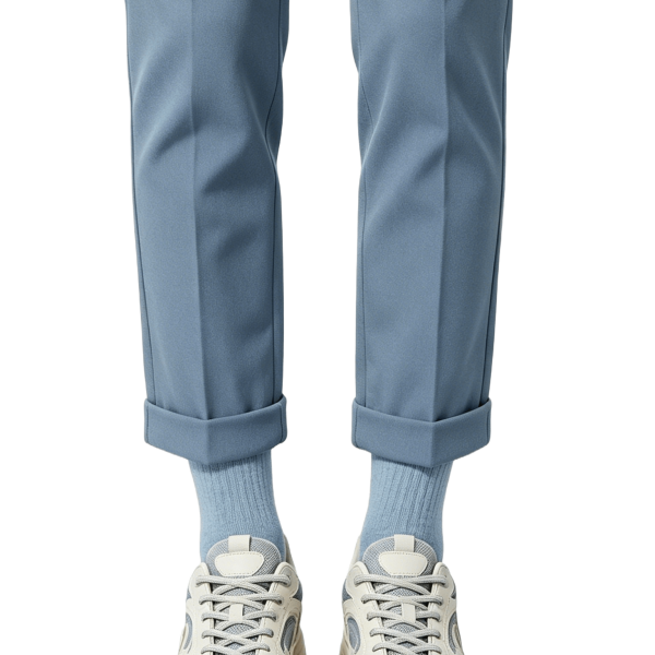 Off-White and Blue Chunky Sneakers