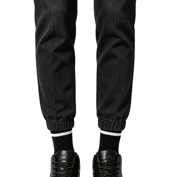 Black and White Mid-Top Sneakers