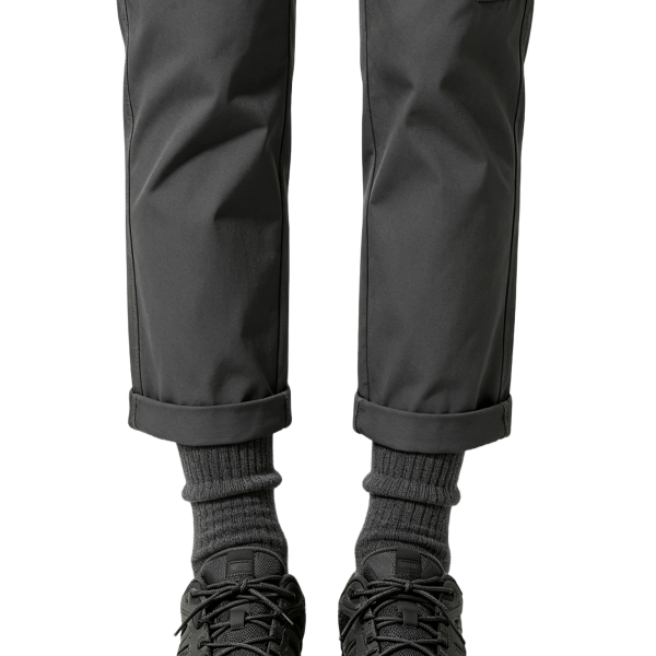 Black and Gray Hiking-Inspired Sneakers