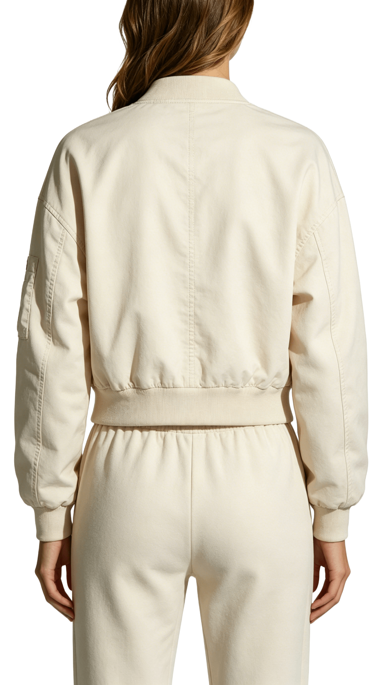 Cropped Bomber Jacket and Jogger Set - Image 3