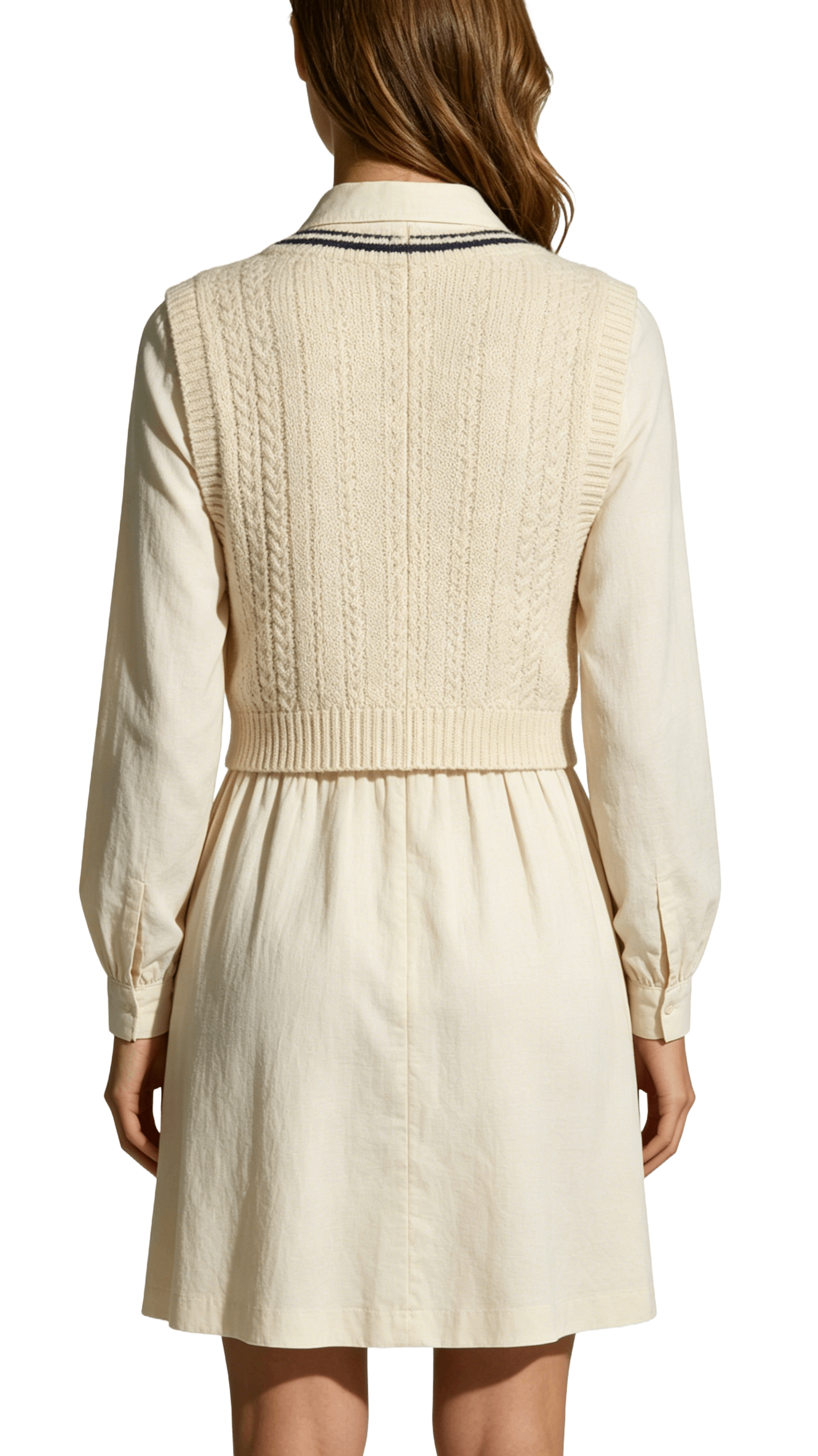 Cable Knit Vest and Dress Set - Image 3