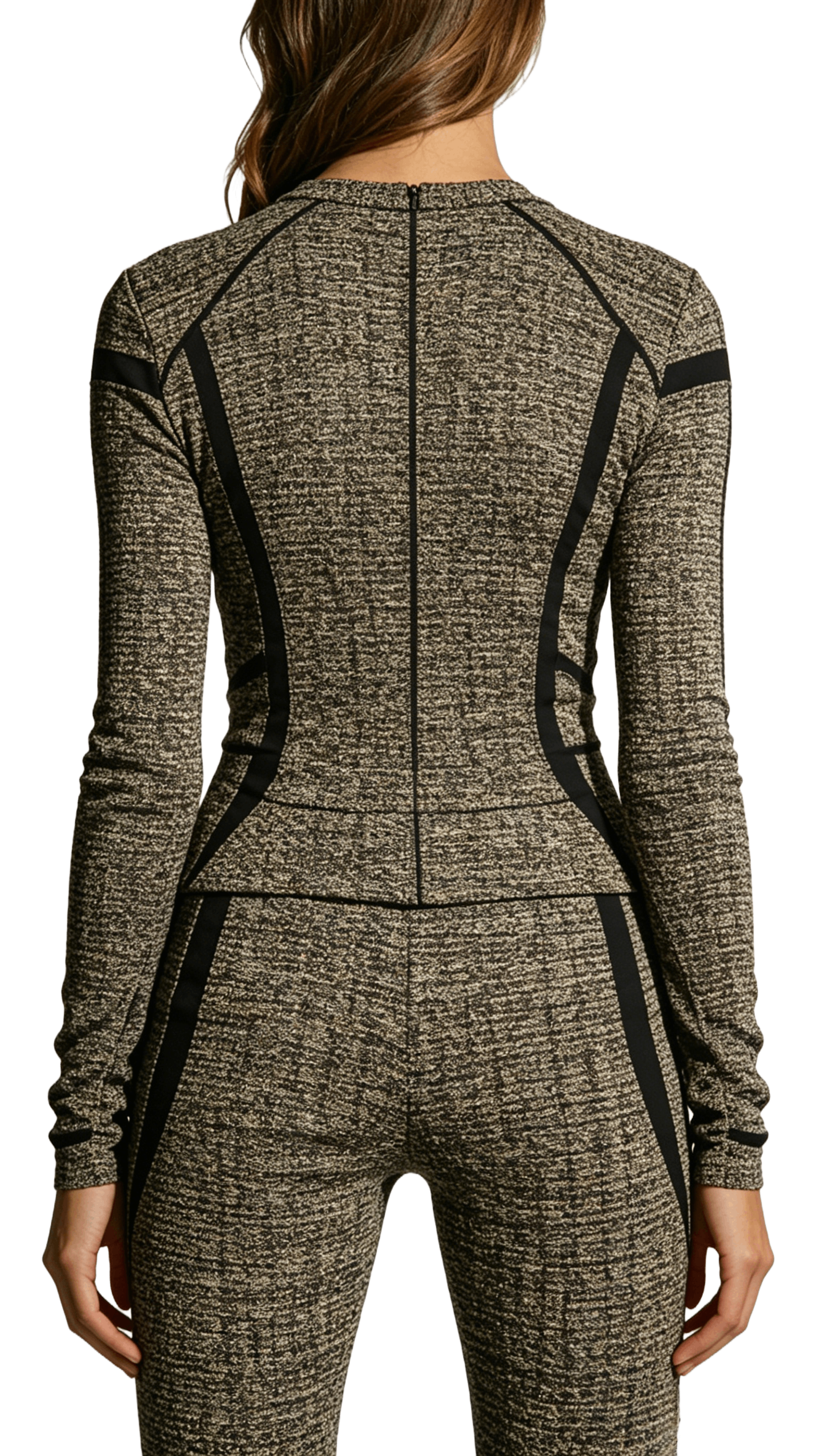 Tweed Panel Top and Pants Set - Image 3