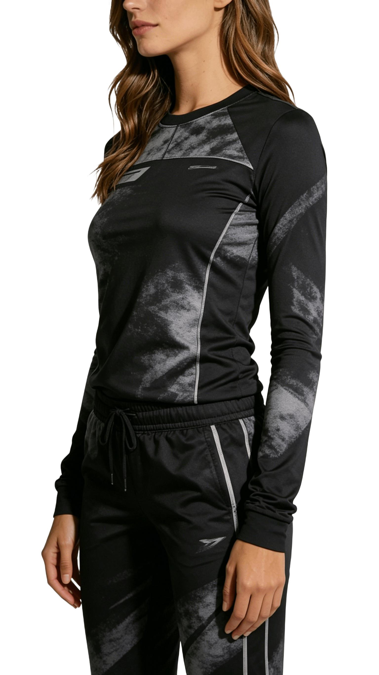 Gradient Print Sport Top and Pants Set - Image 2