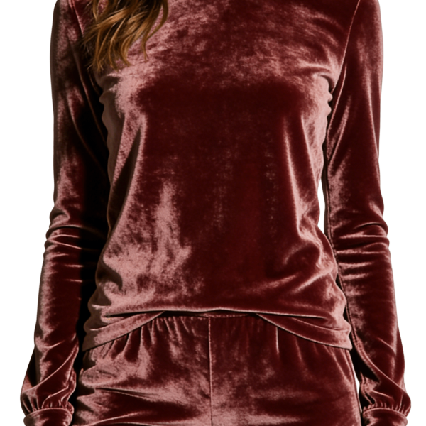 Velvet Loungewear Top and Pants Set