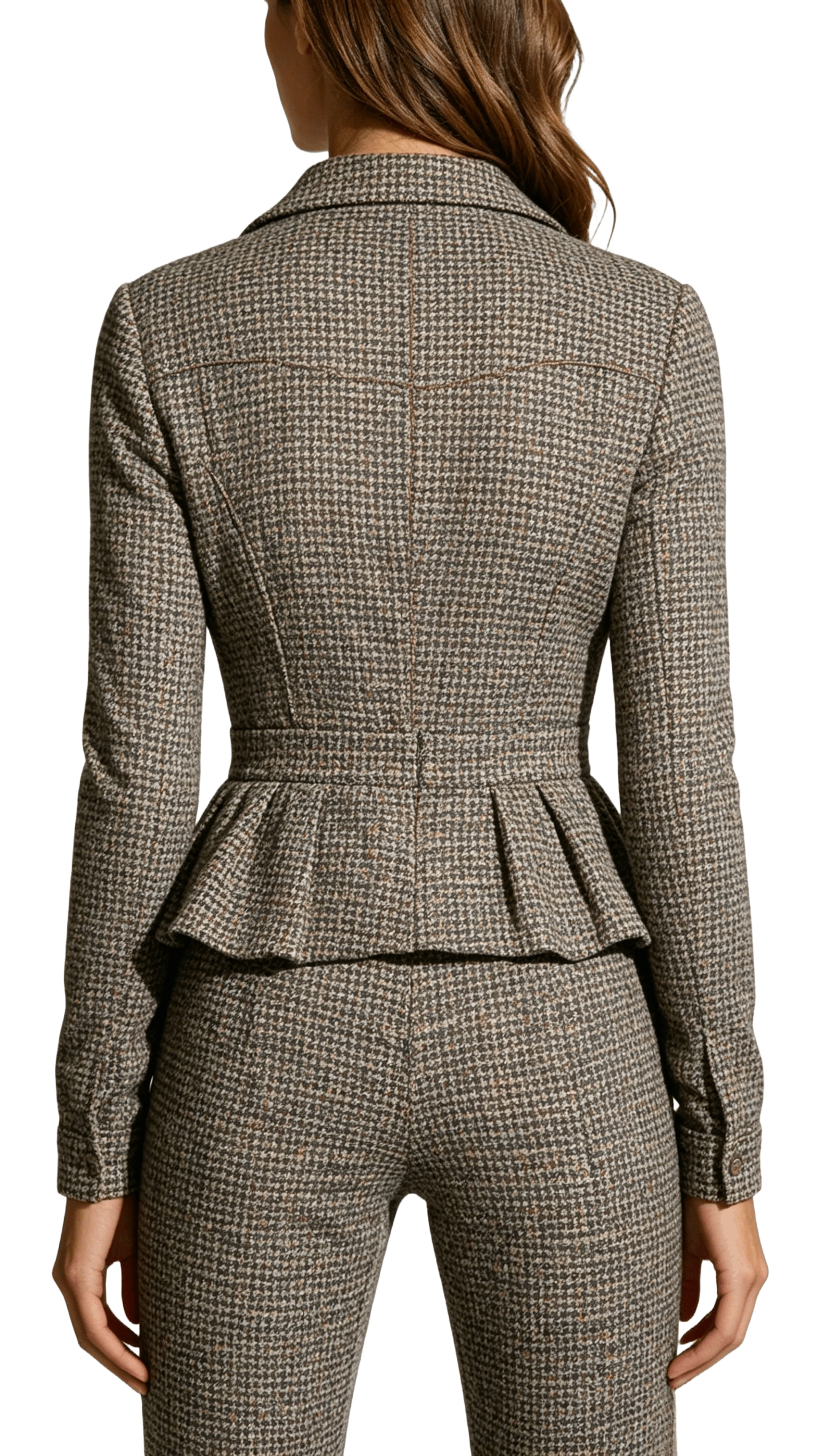Tweed Peplum Jacket and Pants Set - Image 3