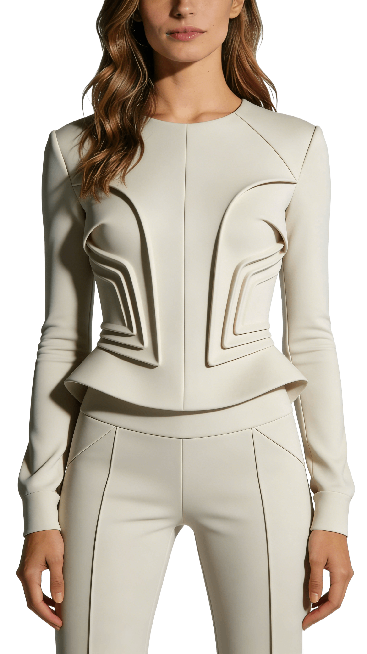 Geometric Panel Top and Pants Set