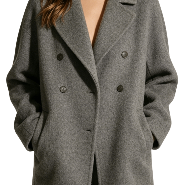 Double-Breasted Wool Coat and Pants Set