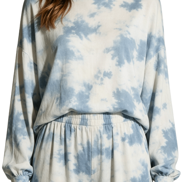 Tie-Dye Loungewear Top and Pants Set