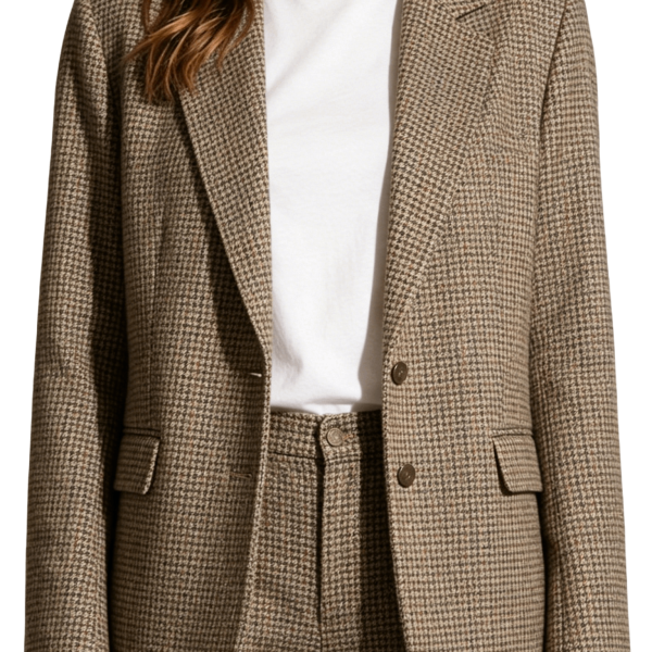 Houndstooth Blazer and Pants Suit Set