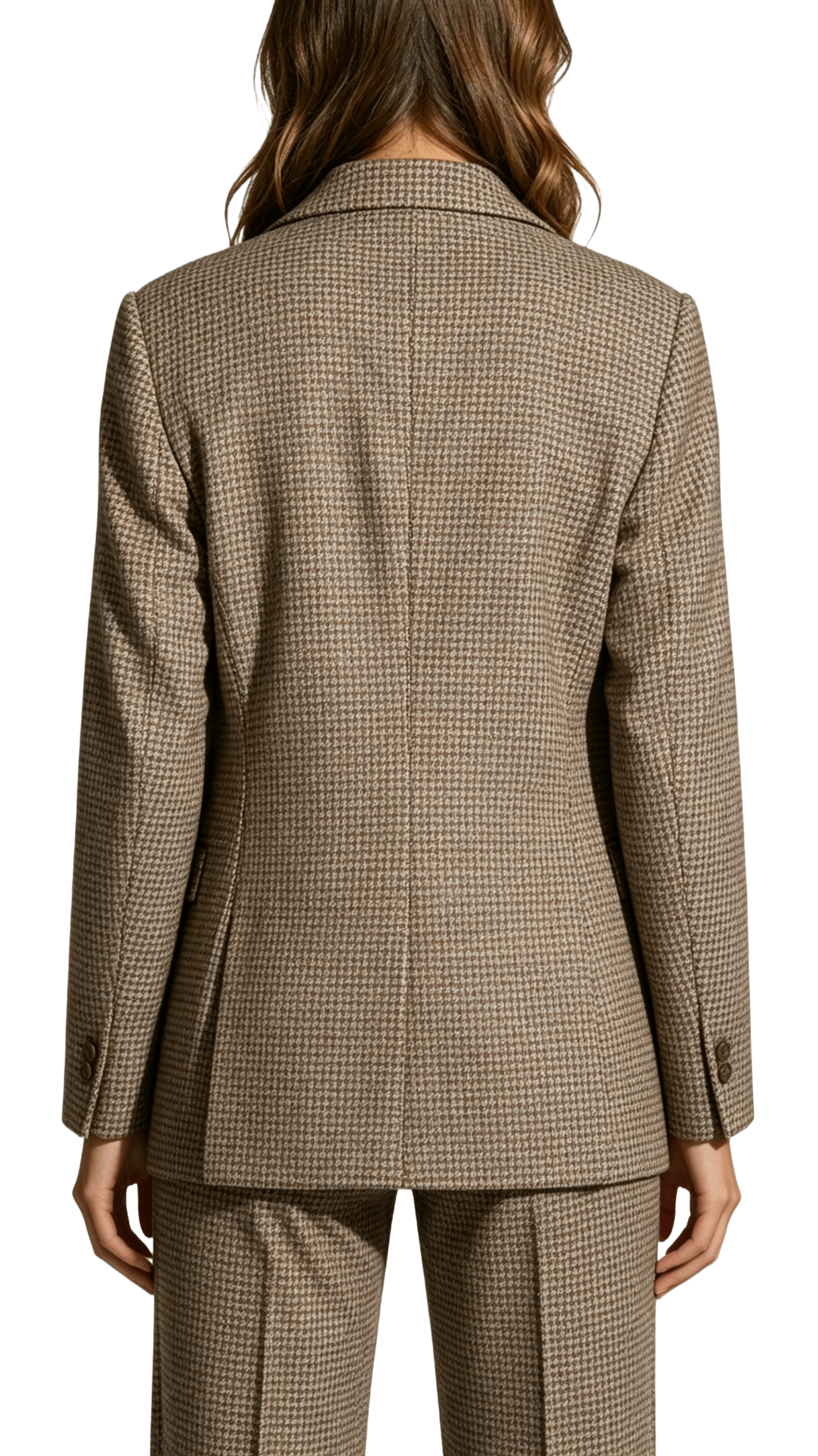 Houndstooth Blazer and Pants Suit Set - Image 3