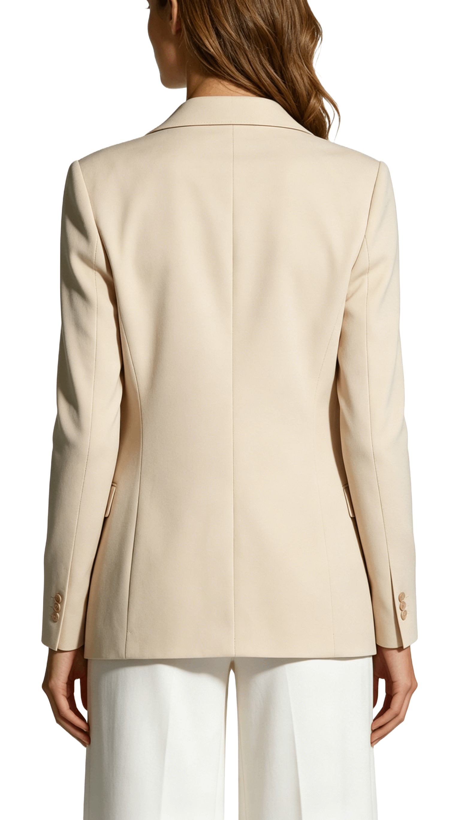 Beige Blazer and White Trousers Co-Ord Set - Image 3