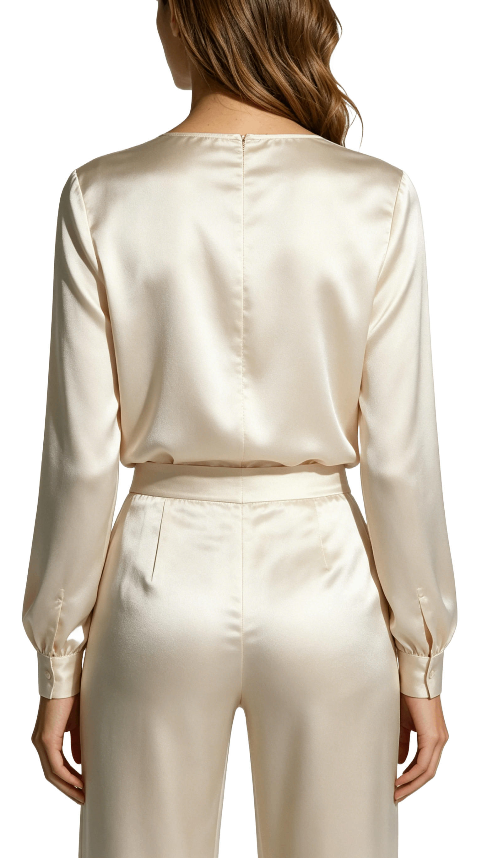 Satin Elegance Top and Pants Set - Image 3