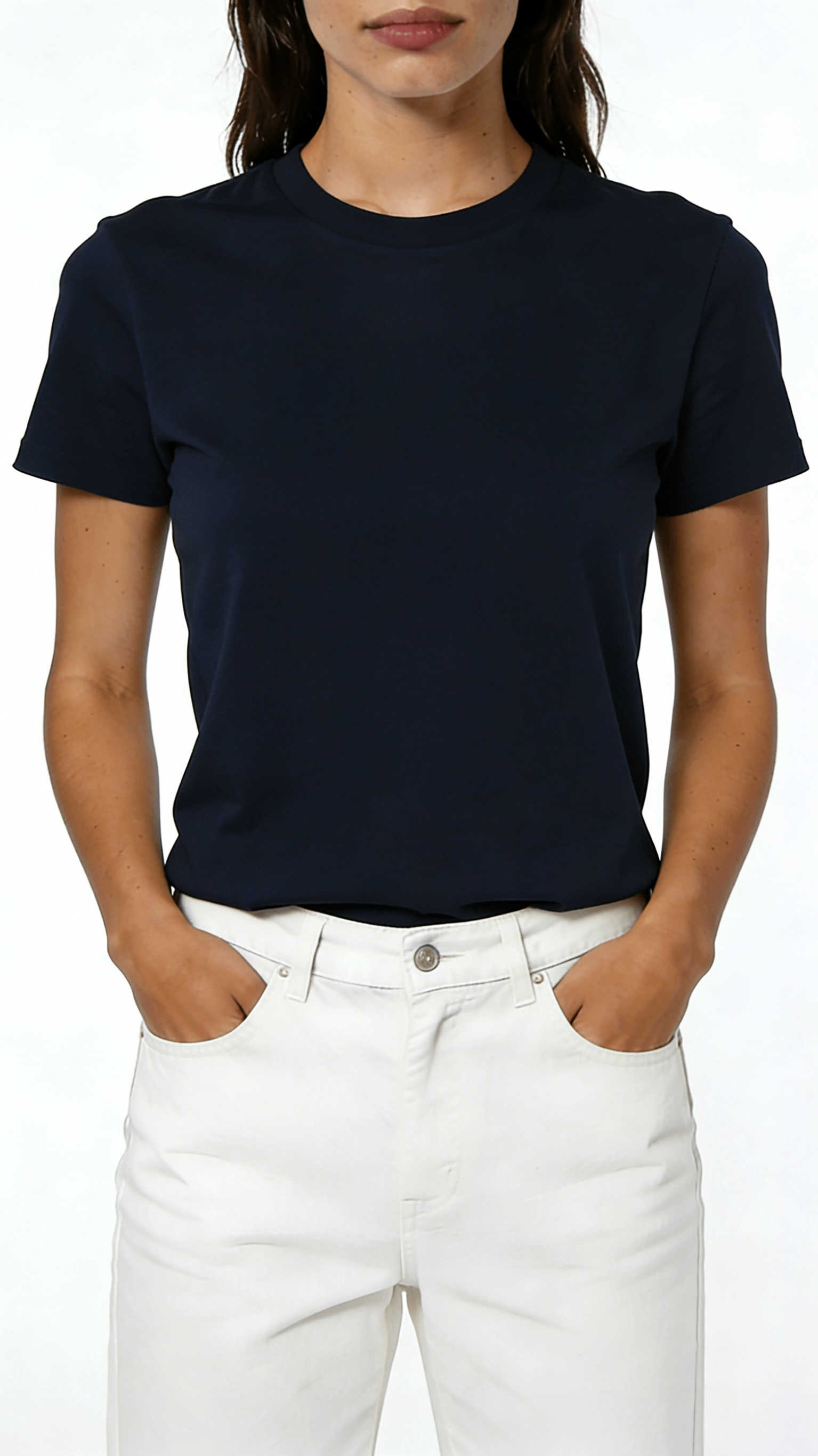 Navy DARAIN Embroidery Short Sleeve T-Shirt