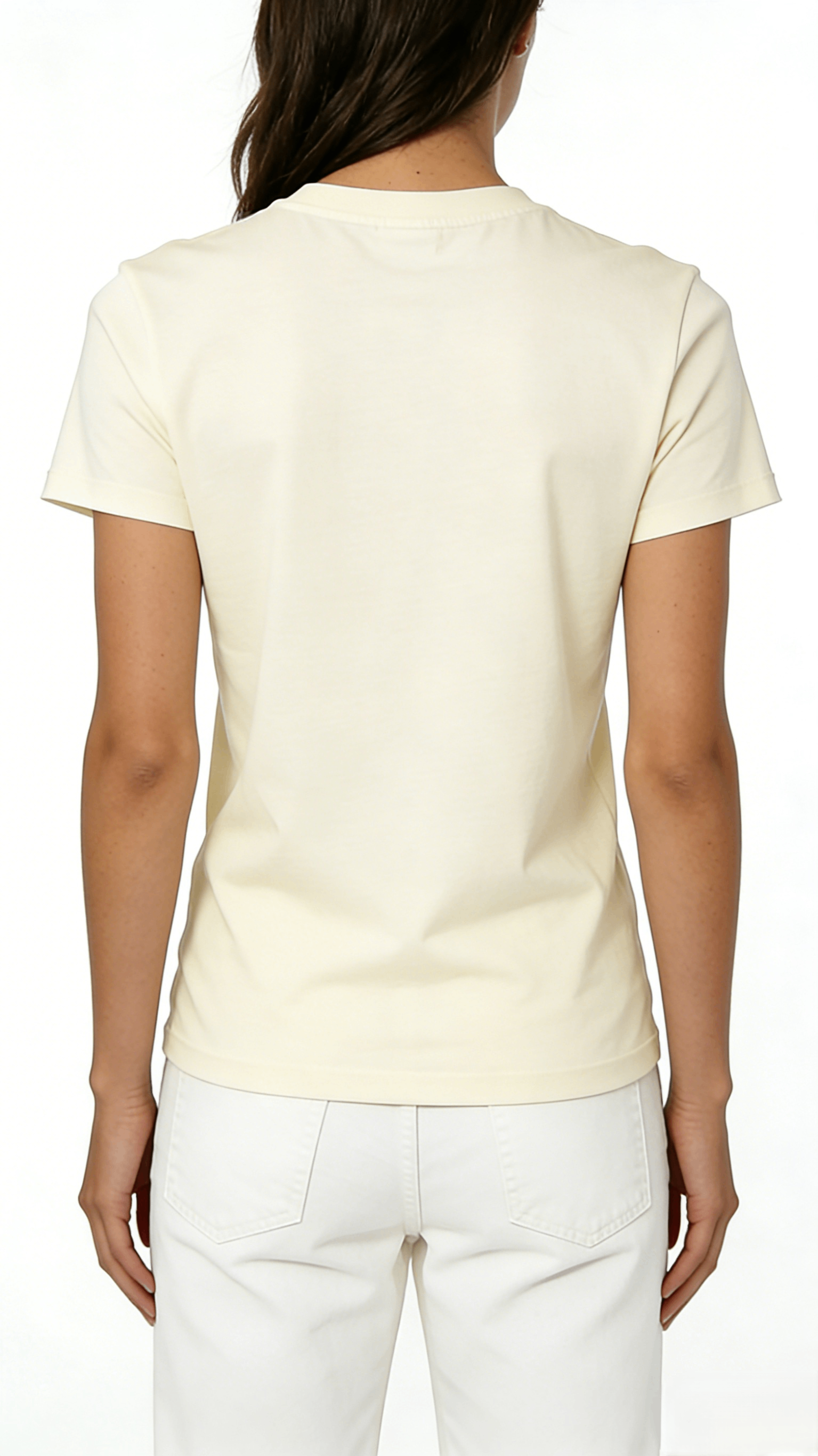 Cream Bear Silhouette Print Short Sleeve T-Shirt - Image 3