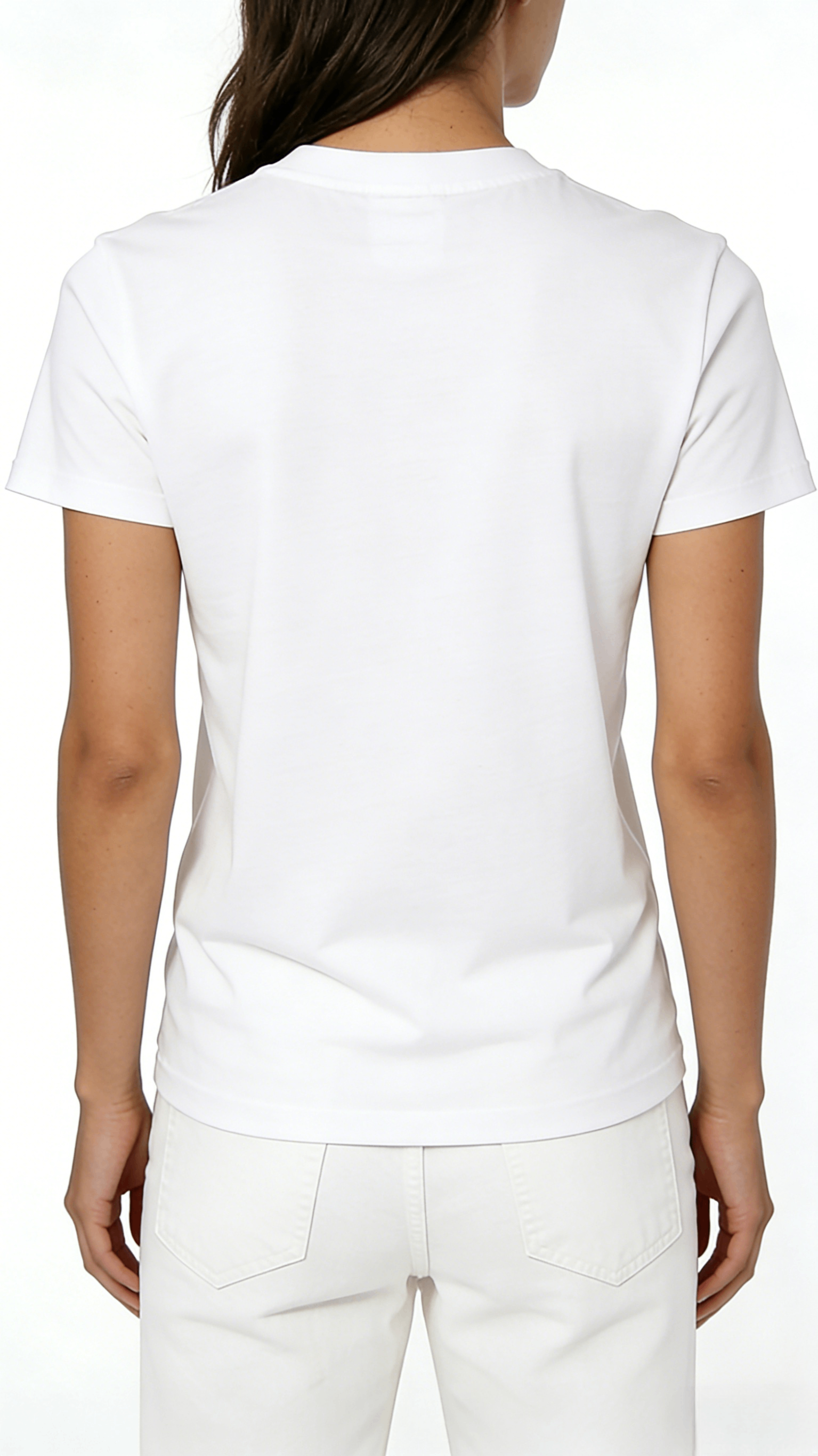 White Rainbow Layered Heart Print Short Sleeve T-Shirt - Image 3