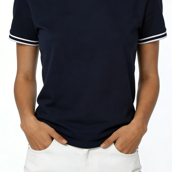 Navy Ringer Short Sleeve T-Shirt